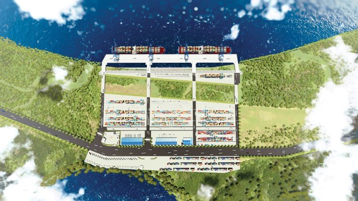 Cảng Phước An đang đứng trước thách thức về nợ vay và cạnh tranh. Trong ảnh: Phối cảnh dự án Cảng Phước An