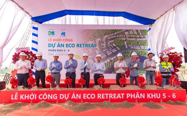 Tập đoàn Xây dựng Hòa Bình và Chủ đầu tư DB Group (Nhà sáng lập Ecopark) tổ chức Lễ khởi công xây dựng Dự án Khu đô thị sinh thái, thương mại du lịch xã Bến Lức, tỉnh Tây Ninh (Eco Retreat).