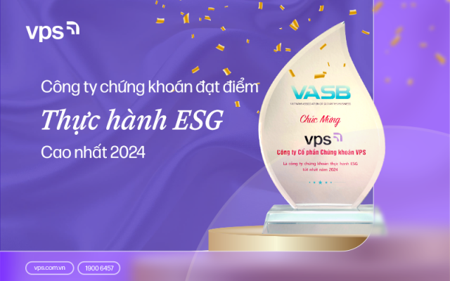 VPS (VCK) được VASB vinh danh công ty chứng khoán đạt điểm thực hành ESG cao nhất