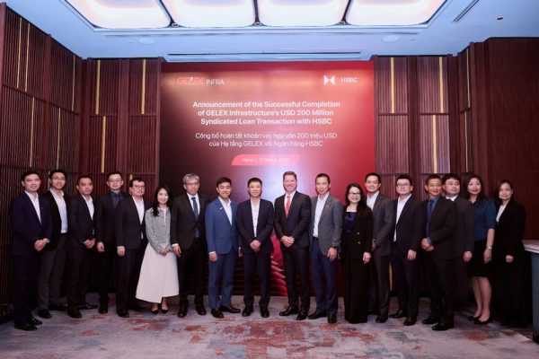 Lễ công bố có sự tham dự của lãnh đạo GELEX, Hạ tầng GELEX, HSBC cùng đại diện các ngân hàng quốc tế.