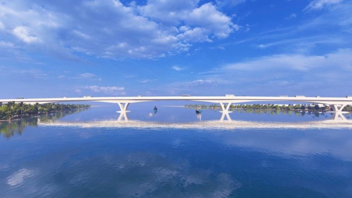 Phối cảnh cầu Mễ Sở thuộc tuyến Vành đai 4 - Vùng Thủ đô Hà Nội do CC1 triển khai